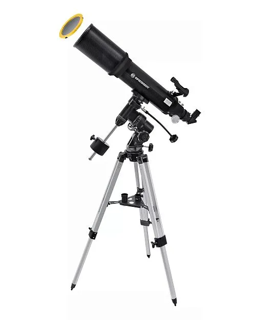foto telescopio Bresser Polaris-II AR-102/600 EQ-3 AT-3 con filtro solar,  1