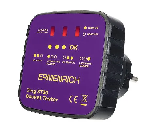 foto comprobador de enchufes Ermenrich Zing ST30,  1