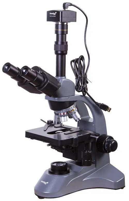 gráfico microscopio trinocular digital Levenhuk D740T 5.1M
