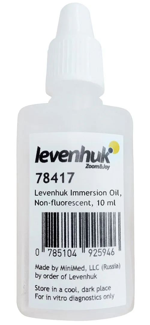 imagen aceite de inmersión Levenhuk, no fluorescente, 10 ml,  1