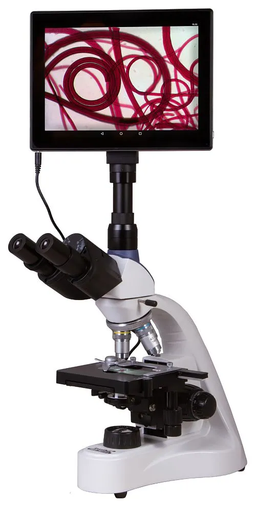 foto microscopio trinocular digital Levenhuk MED D10T LCD