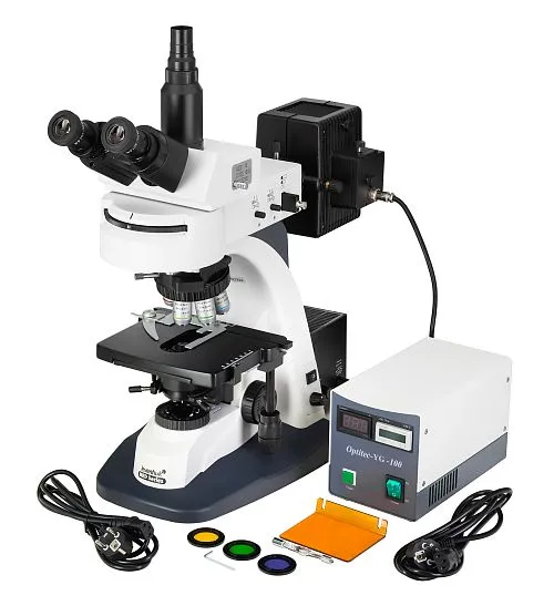 imagen microscopio Levenhuk MED PRO 600 Fluo,  1