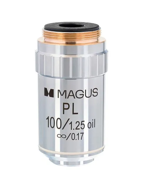 imagen objetivo plano corregido al infinito MAGUS MP100 OIL 100x/1,25 ∞/0,17,  1