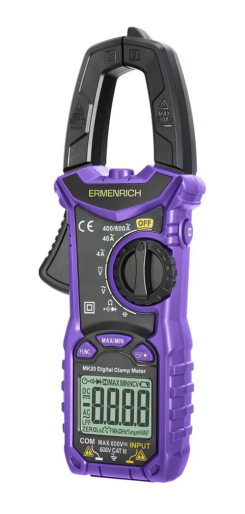 foto amperímetro de pinza digital Ermenrich Ping MK20,  1