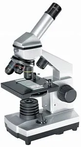 fotografía microscopio Bresser Junior Biolux CA 40–1024x con adaptador de cámara de smartphone