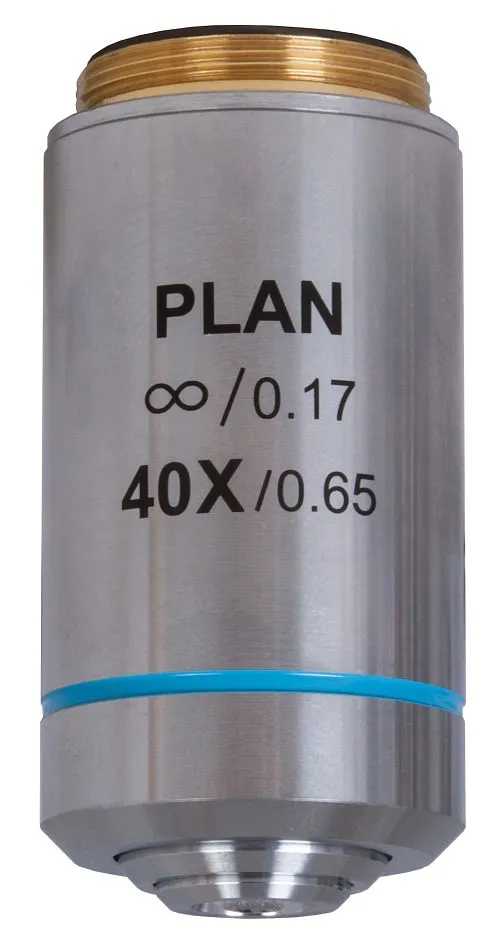 fotografía objetivo plano acromático Levenhuk MED 40x corregido al infinito,  1