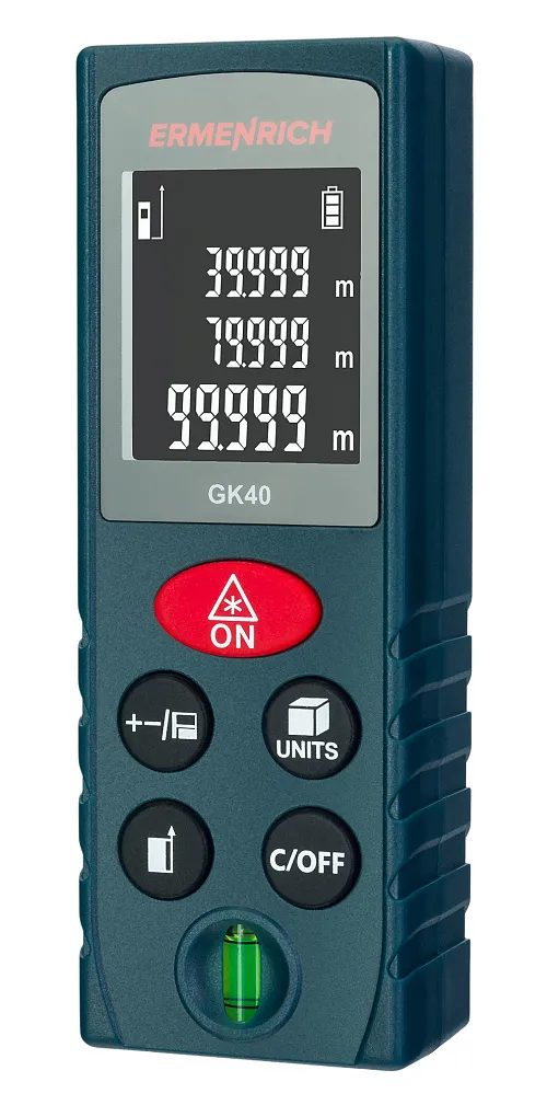 gráfico medidor láser Ermenrich Reel PLUS GK40