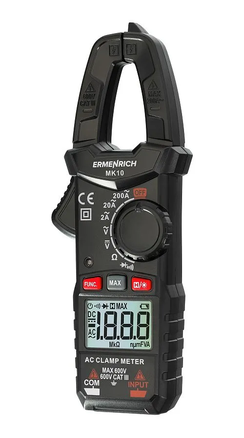 foto amperímetro de pinza digital Ermenrich Ping MK10,  1