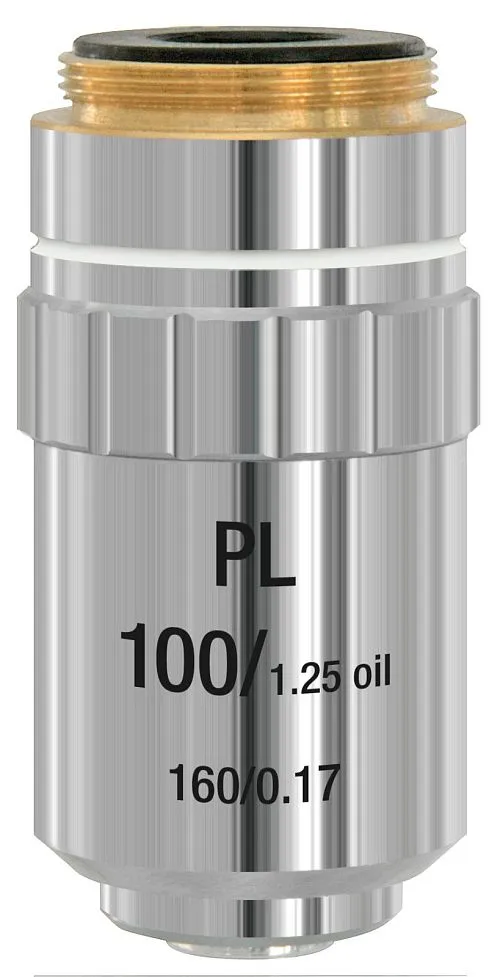 imagen objetivo plan-acromático DIN-PL 100x,  1