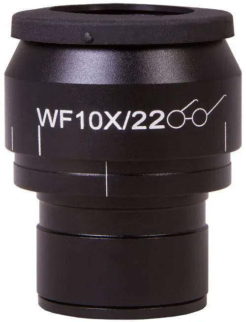 gráfico ocular Levenhuk MED WF10x/22 con retícula, cuadrícula y ajuste de dioptrías,  1
