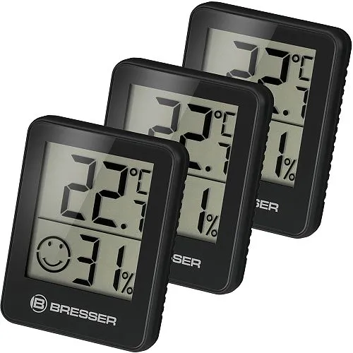 foto bresser Temeo Hygro indicador de 3 piezas, negro,  1