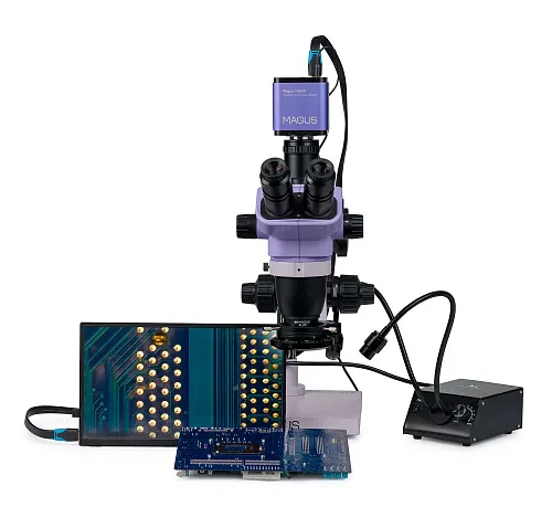 gráfico estereomicroscopio digital MAGUS Stereo D8TR LCD para reparación de electrónica