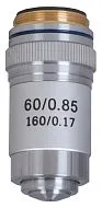 foto objetivo acromático Levenhuk MED 60x