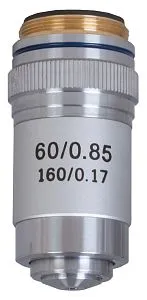 foto objetivo acromático Levenhuk MED 60x