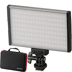 gráfico antorcha Vídeo Bresser PT Pro 15B Bi-Color con Estuche