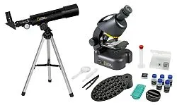 imagen kit de Bresser National Geographic: Telescopio 50/360 AZ y Microscopio 40–640x