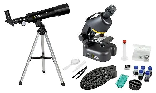 imagen kit de Bresser National Geographic: Telescopio 50/360 AZ y Microscopio 40–640x,  1