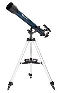 fotografía telescopio Levenhuk Discovery Sky T60 con libro