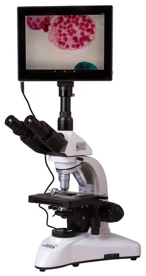 imagen microscopio trinocular digital Levenhuk MED D25T LCD