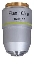 imagen objetivo plano acromático Levenhuk MED 10x