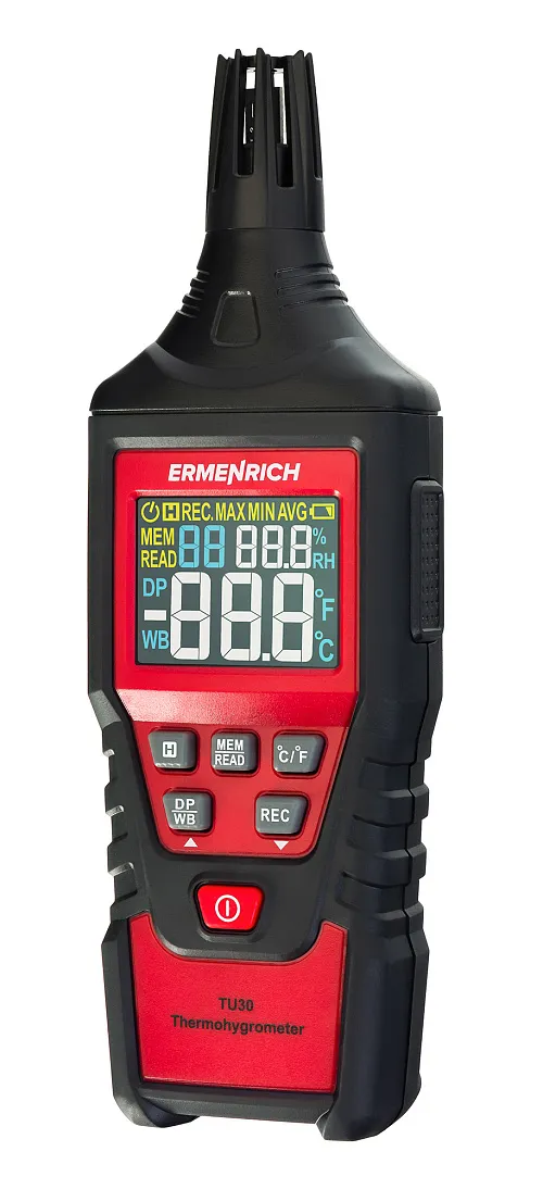 gráfico termohigrómetro Ermenrich Wett TU30
