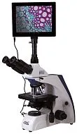 gráfico microscopio trinocular digital Levenhuk MED D35T LCD