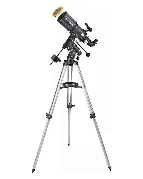 imagen telescopio Bresser Polaris 102/460 EQ3 con filtro solar,  1