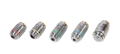 foto juego de objetivos MAGUS FL S-APO60 PlanF S-Apo 4х/10х/20х/40х/100х aceite ∞/0,17 H60 mm,  1