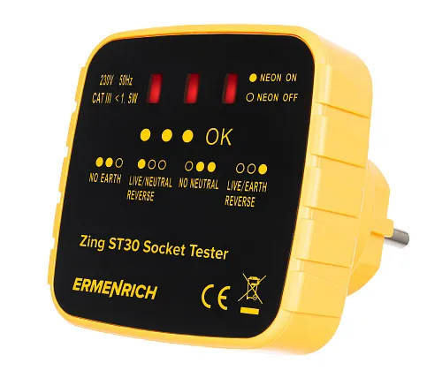 imagen comprobador de enchufes Ermenrich Zing ST30