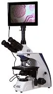 imagen microscopio trinocular digital Levenhuk MED D30T LCD