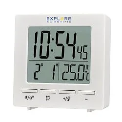 gráfico reloj digital RC Explore Scientific, blanco