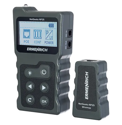 fotografía comprobador PoE Ermenrich NetGeeks NP25,  1