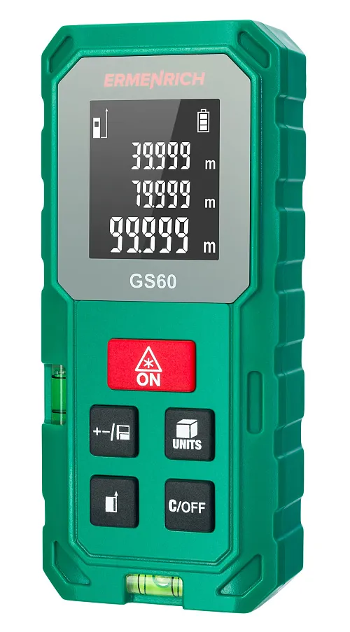 gráfico medidor láser Ermenrich Reel PLUS GS60