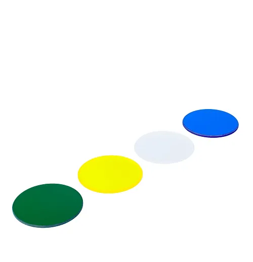 fotografía juego de filtros de color MAGUS LF4 (azul, verde, amarillo, esmerilado),  1