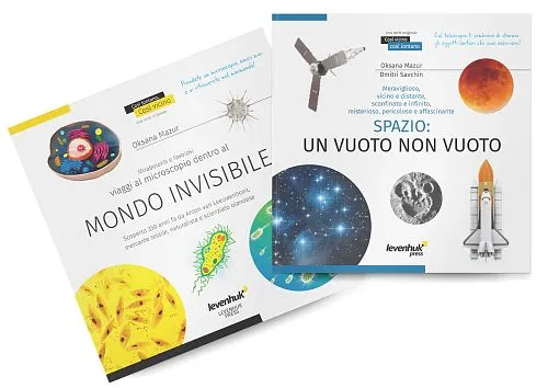 imagen libro enciclopédico «Space. Microworld.» (Espacio y microcosmos), edición de dos volúmenes. Tapa dura,  1