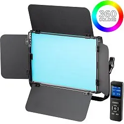 imagen lámpara de superficie LED Bresser RGB-60W