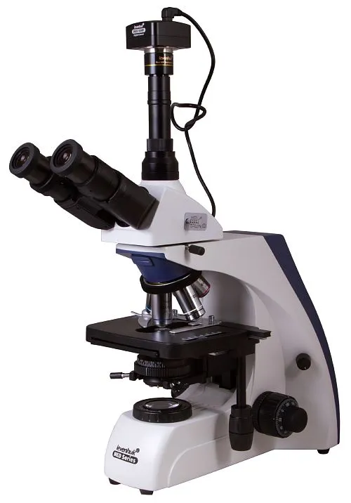 gráfico microscopio trinocular digital Levenhuk MED D35T