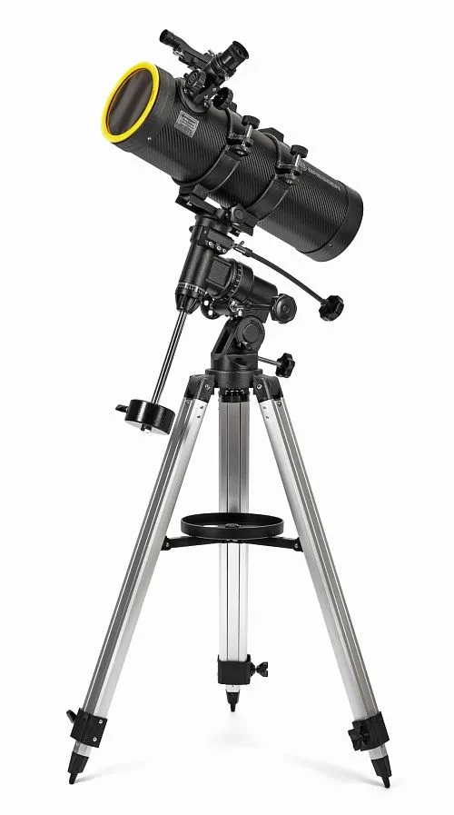 imagen telescopio reflector parabólico Bresser Spica 130/1000 EQ3 con Adaptador para Smartphone,  1