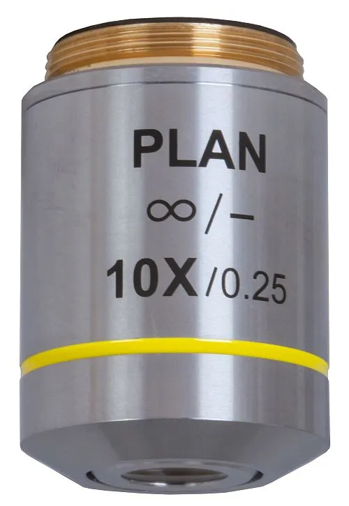 fotografía objetivo plano acromático Levenhuk MED 10x corregido al infinito,  1