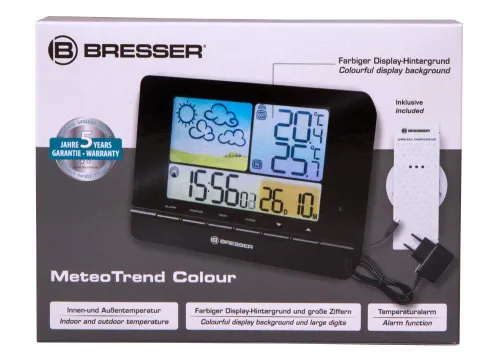 fotografía estación meteorológica Bresser MeteoTrend Colour RC, negro,  11