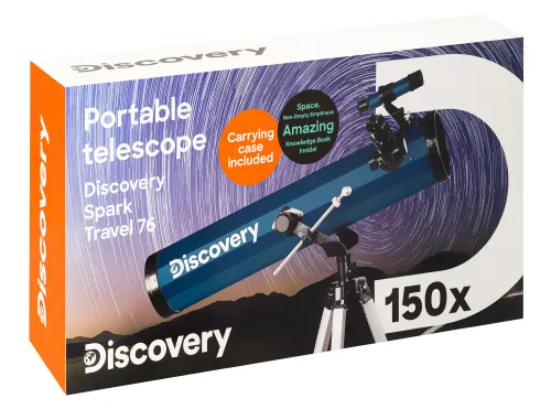 gráfico telescopio Levenhuk Discovery Spark Travel 76 con libro,  17