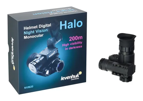 imagen monocular digital de visión nocturna Levenhuk Halo NVM20 Helmet,  3
