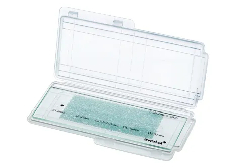 foto portaobjetos de calibración Levenhuk MED X/Y,  2