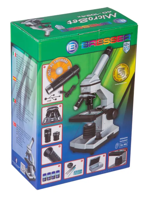 foto microscopio Bresser Junior 40–1024x, sin funda,  12