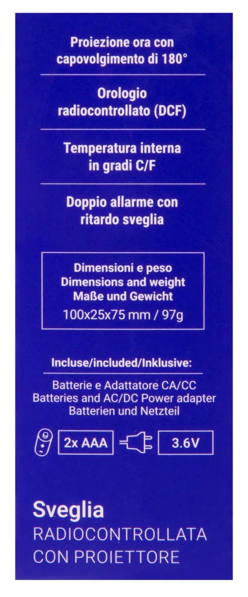 fotografía reloj de proyección digital RC Explore Scientific, blanco,  18