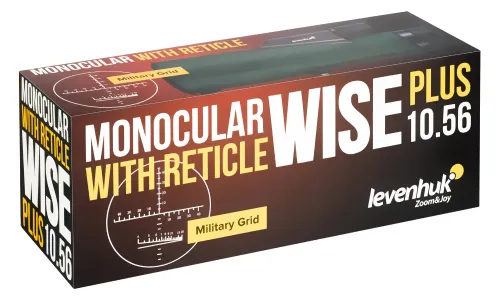 fotografía monocular Levenhuk Wise PLUS 10x56 con retícula,  12