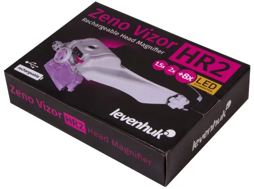 foto lupa frontal recargable Levenhuk Zeno Vizor HR2,  13