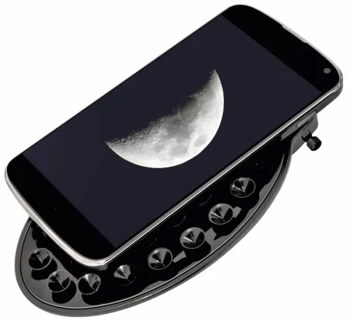 imagen telescopio Bresser Sirius 70/900 AZ con adaptador de cámara de smartphone,  3