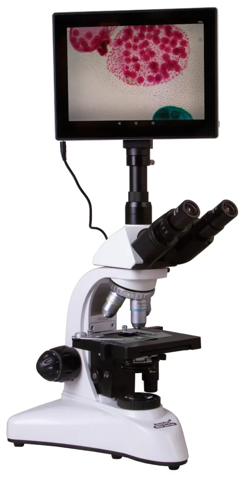 imagen microscopio trinocular digital Levenhuk MED D25T LCD,  4