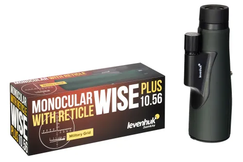 fotografía monocular Levenhuk Wise PLUS 10x56 con retícula,  4